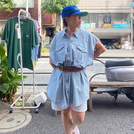 [USED] Wrangler cutoff デニムシャツ 3XL