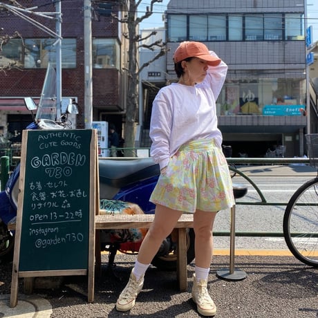 [USED] 花柄 COTTON フレアショーツ