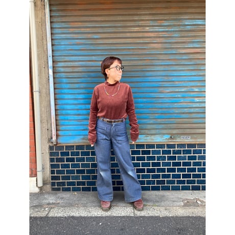 [USED] モックネック ベロア TOPS