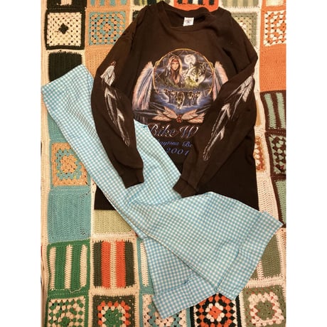 [USED] 70's EURO フレアPANTS / ギンガムCHK