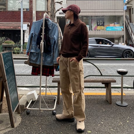 [USED] BROWNカラーのニットポロ