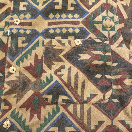 [USED] ほっこり素材🌵ネイティブ柄 シャツ