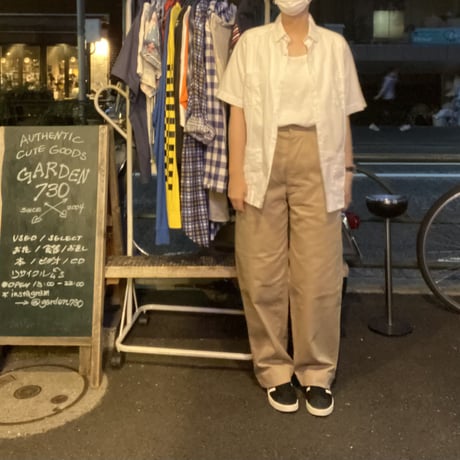 [USED]   White コットンキューバシャツ