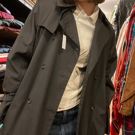 [USED] "LONDON FOG" BLACK long トレンチ コート