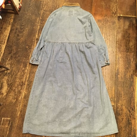 [USED] デニム前開きロングワンピース