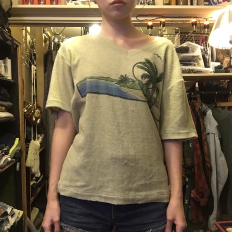 [USED]  U.S.made !! パイル地TEE