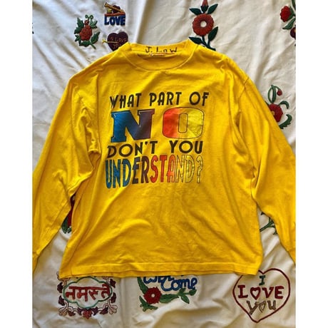 [USED] vintage ロンTee  YELLOW