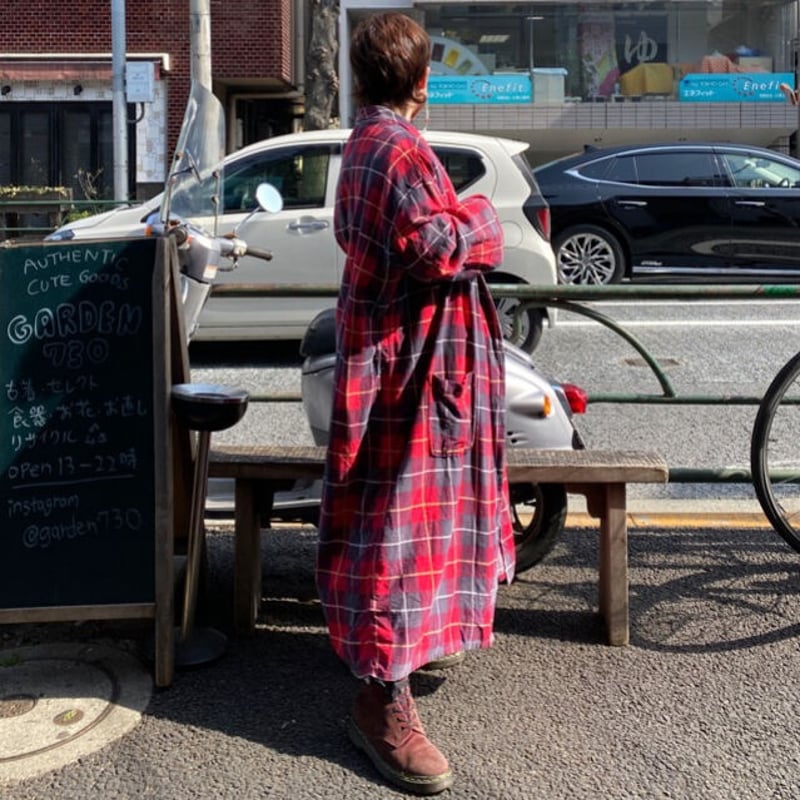 USED] vintage PRINTネル ガウン❤️ | garden730