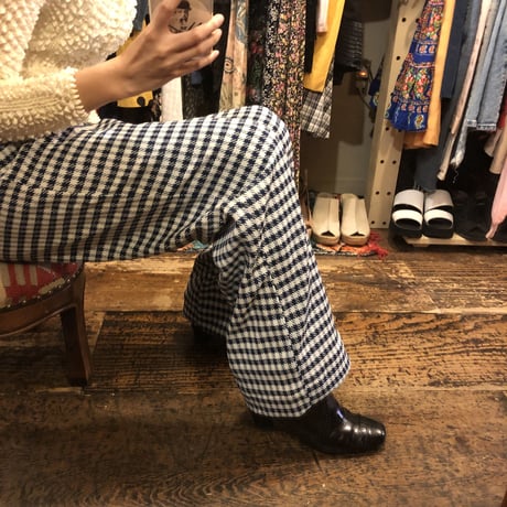 [USED] 70's  Euroフレア PANTS / 千鳥格子