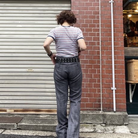 [USED] 渋めカラー🩶グレンチェックフレアPANTS