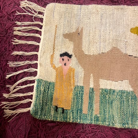 [USED] ラクダとおじさん🐪ラグマット（49×30cm）