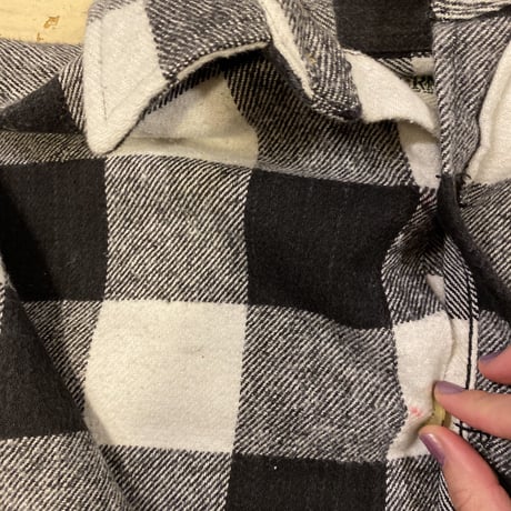 [USED] ブロックチェックのヘビーネルSHIRT