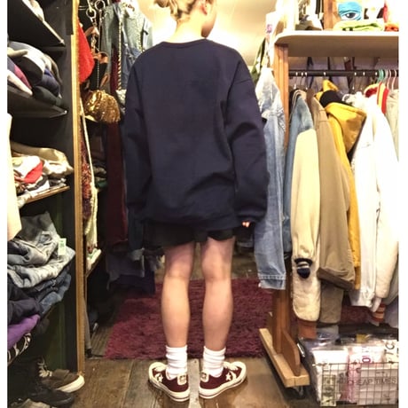 [USED]レオパード柄ロゴ BIG SWEAT