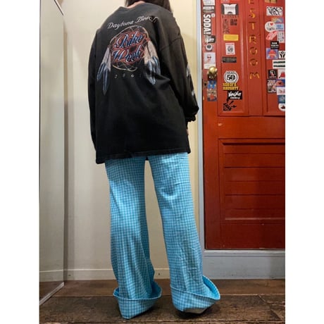 [USED] "bike week "GOOPRINT 袖プリ ロンtee