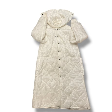 [USED] 珍品! 80's US ARMY WHITE キルティング ライナーコート
