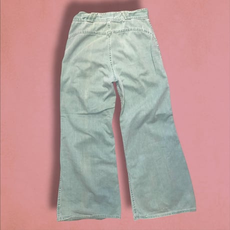 [USED]  70’s mint color フレア デニム pants