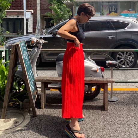 [USED]RED❤️レーヨンフレアパンツ