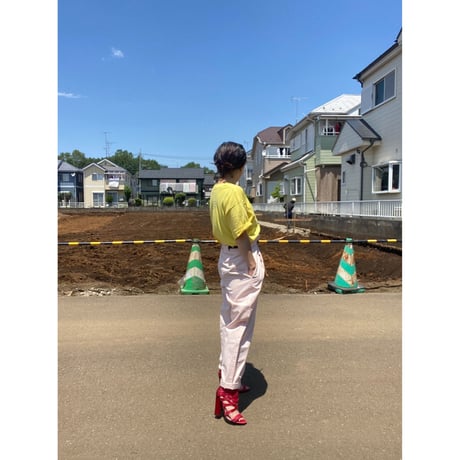 [USED] BABY PINK タックPANTS
