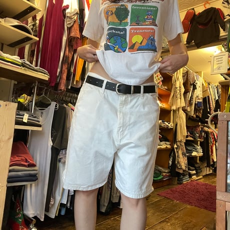 [USED] "Dickies"ホワイトハーフパンツ（W33）