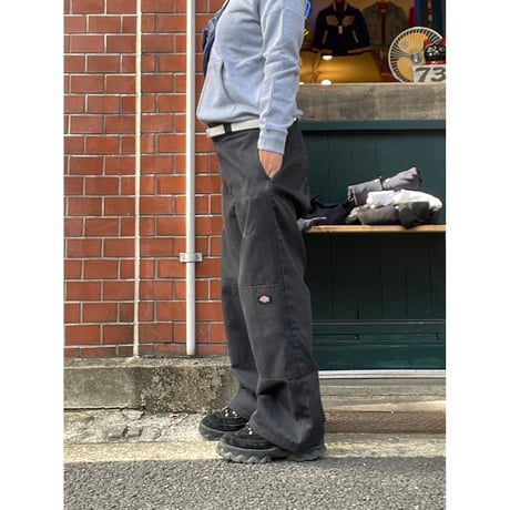 [USED] 極太 Dickies ダブルニー PANTS NAVY (W32)