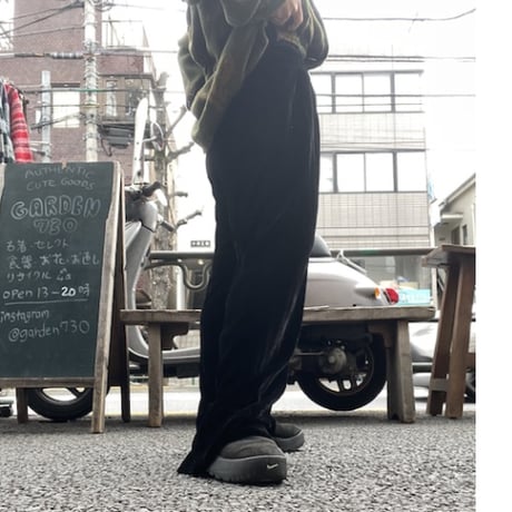 [USED] madein ITALY 🇮🇹 BLACK🖤 ベロア ワイドパンツ