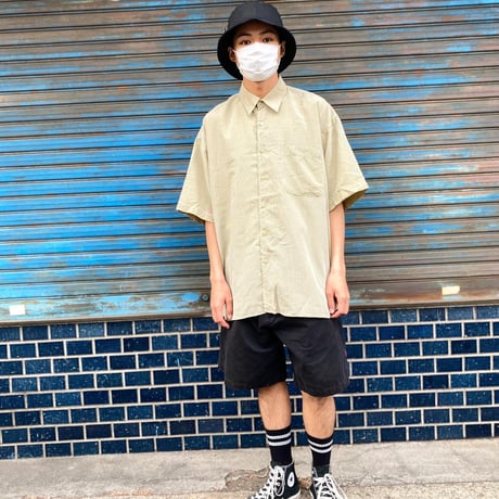 [USED] Euro S/S Relax シャツ -BEIGE CHK-