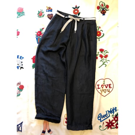 [USED] LINEN タックパンツ