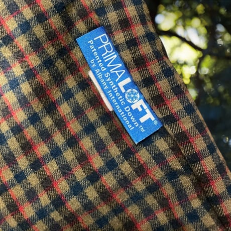 [USED] PRIMALOFT® オリーブ x チェック の ライナー JKT