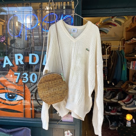 [USED] LACOSTE V NECK KNIT🤍