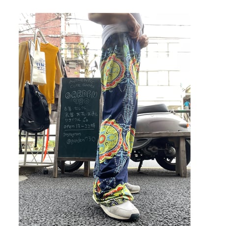 [USED]曼陀羅柄 POLY PANTS