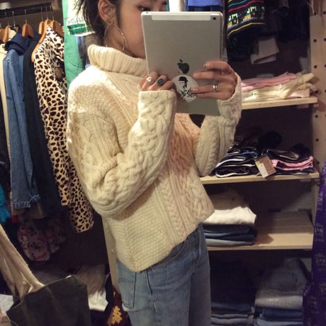 [USED]WOOL ケーブルニット
