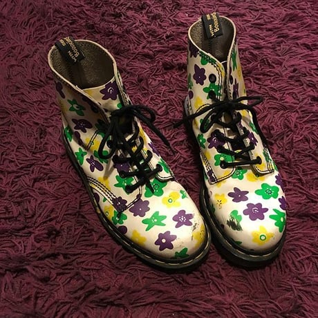 [USED] Dr.Martens  花柄 6HOLE  made in England!