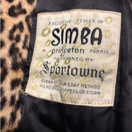 [USED] 50’s〜60’s vintageレオパード柄 フェイクファーコート