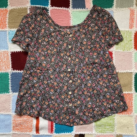 [USED] 花柄レーヨンTOPS