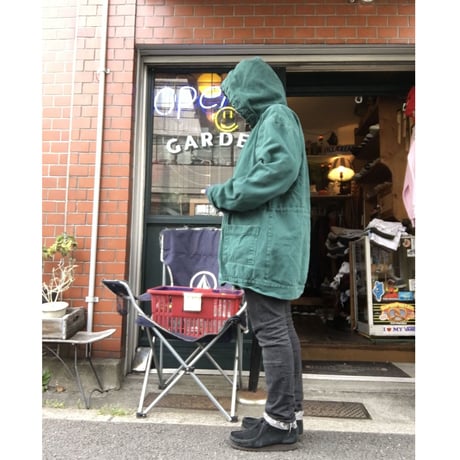 [USED]  GREEN × CHECK の デニムコート