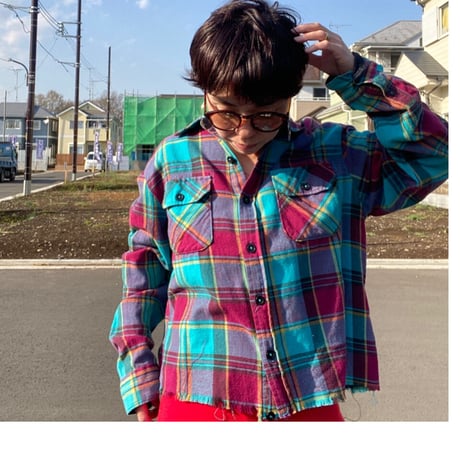 [USED] CUT OFF CUTEネルシャツ