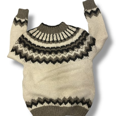 [USED] Wool ノルディック柄 カーディガン