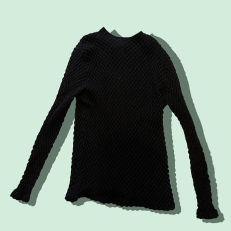 [USED]  MERINO WOOL ぽこぽこトップス  (BLACK)