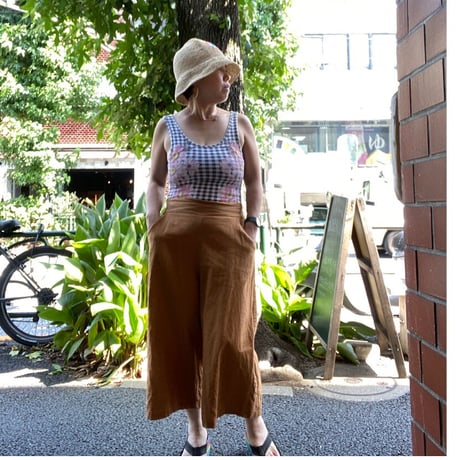 [USED] LINEN WAID PANTS🤎