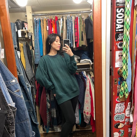 [USED] Green Hand Framed Knit 💚