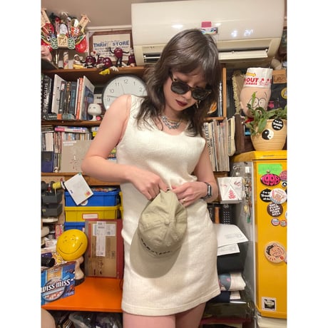 [USED]ふわんっかわっ。リブタンクトップ
