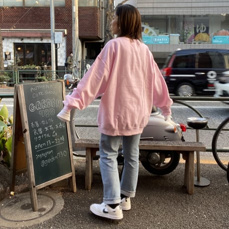 [CHEAP TIME$] "YING YANG" CREW SWEAT PINK