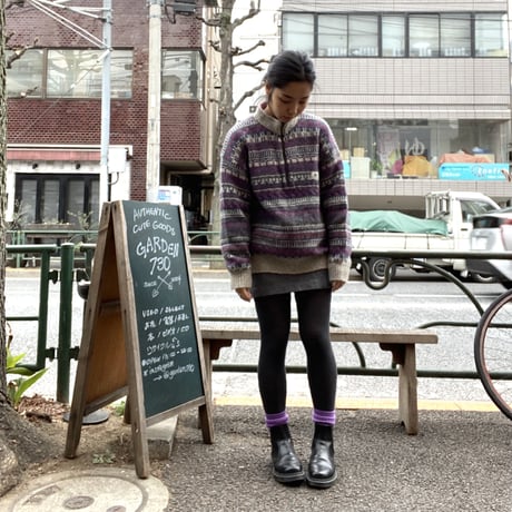 [USED] REI ノルディック柄ハーフZIPニット