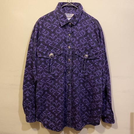 [USED] made in U.S.A. ダマスク柄シャツ！