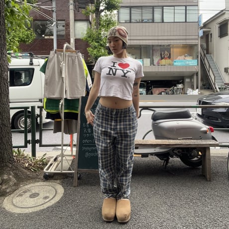 [USED] ブルーチェックパンツ