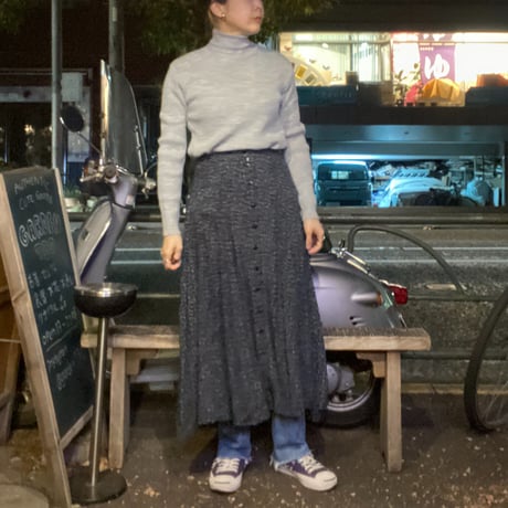 [USED]小花柄ロングスカート