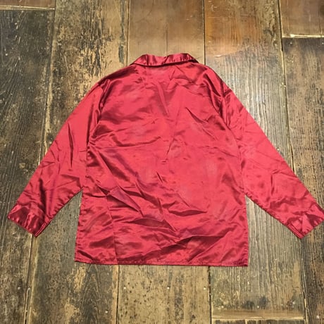 [USED] サテンレッド！CHINA SHIRTS