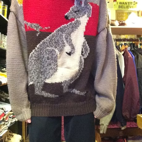 [USED] Wool  おなかポケ付き！カンガルーセーター