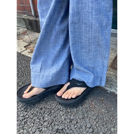 [USED] シャンブレー フレア イージーパンツ