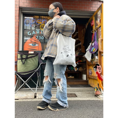 [USED] Dickies 綿入りフードネル NAVY/BGE